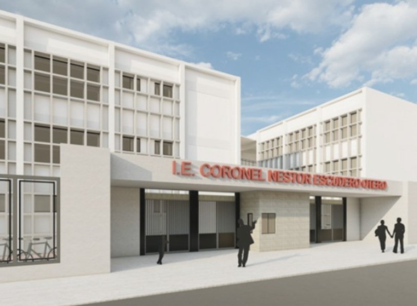 Proyecto Colegio Bicentenario patio interior